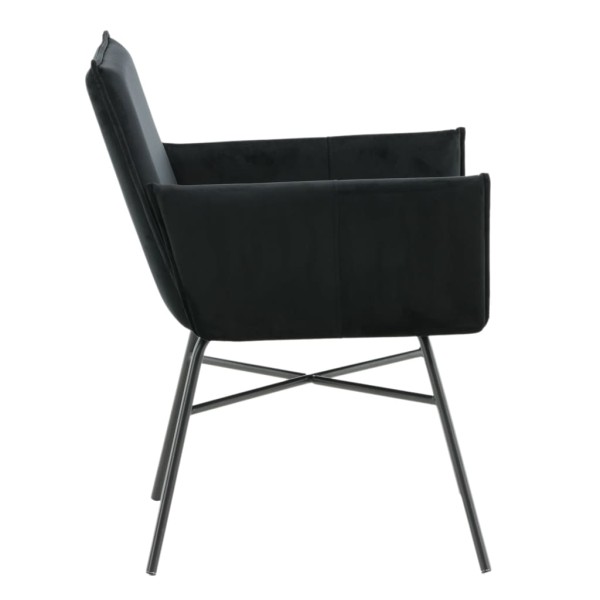 Venture Home Silla de comedor Pippi terciopelo negro