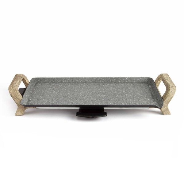 Livoo Plancha de cocina natural y negro 1800 W