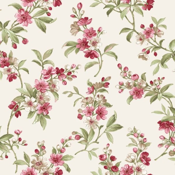 Noordwand Papel pintado Blooming Garden 6 Flowers rojo y verde