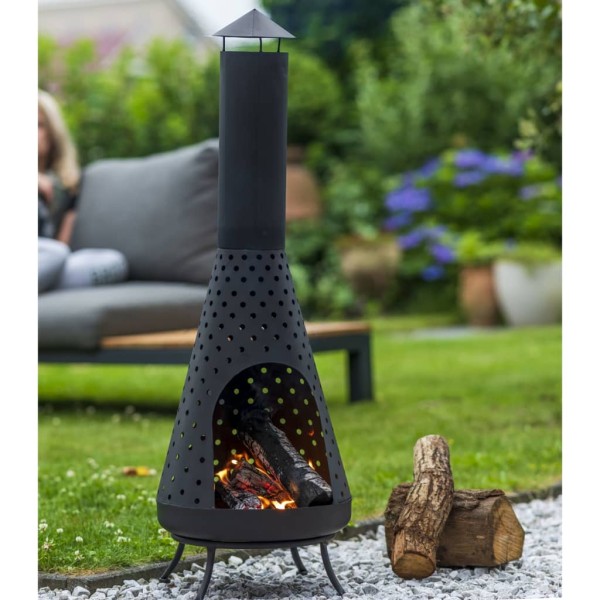 RedFire Chimenea de jardín Napa negro