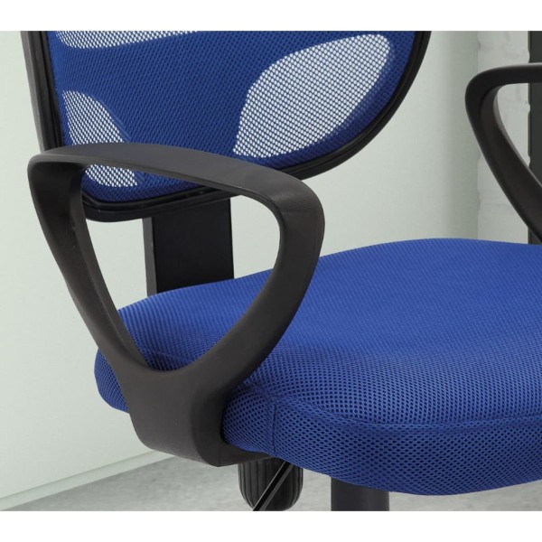 Rousseau Silla de oficina Hippa de poliéster azul