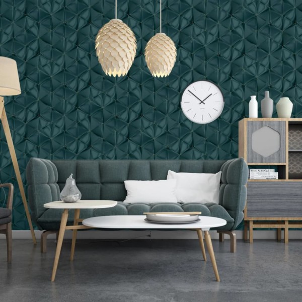 DUTCH WALLCOVERINGS Papel de pared Onyx verde