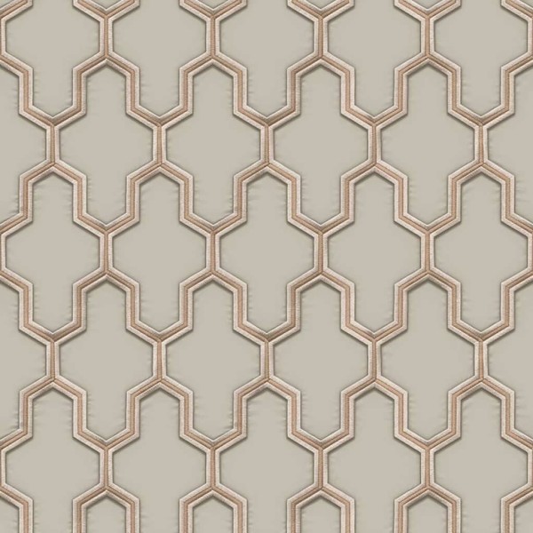 DUTCH WALLCOVERINGS Papel pintado Geometric dorado y verde