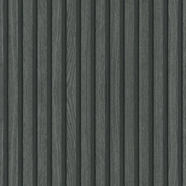 Noordwand Papel pintado Botanica Wooden Slats negro y gris