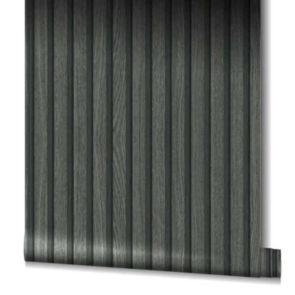 Noordwand Papel pintado Botanica Wooden Slats negro y gris