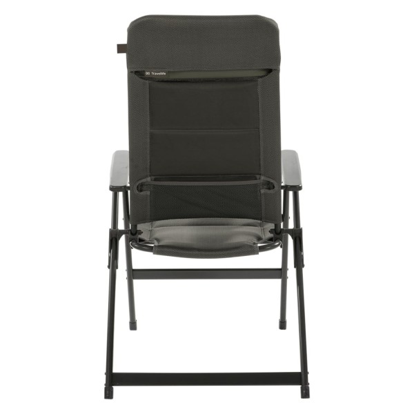 Travellife Silla reclinable Barletta Comfort gris oscuro L