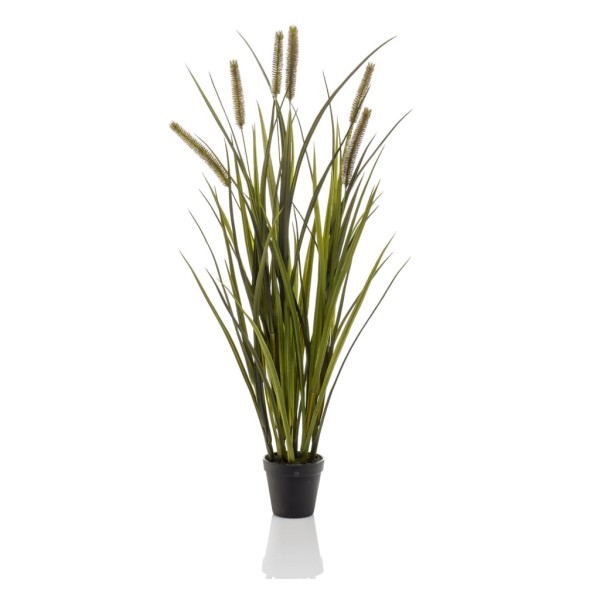 Emerald Hierba de totora artificial en maceta 85 cm