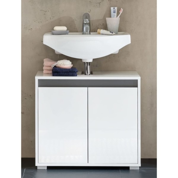 Trendteam Armario de lavabo Sol Color blanco