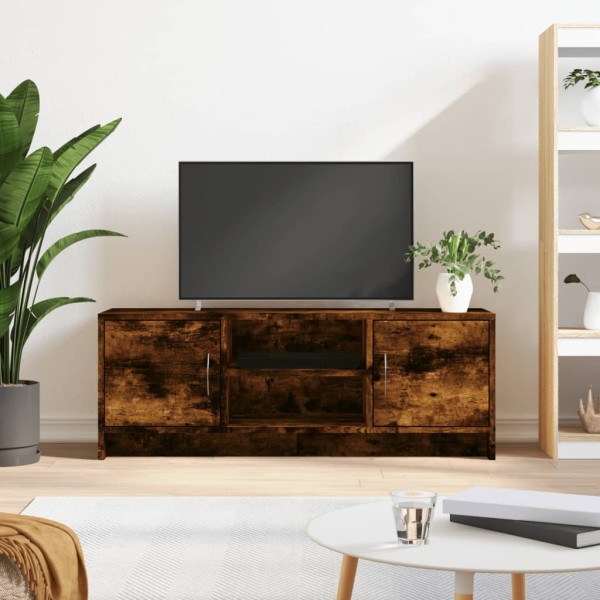 Mueble de TV madera de ingeniería roble ahumado 102x30x37,5 cm