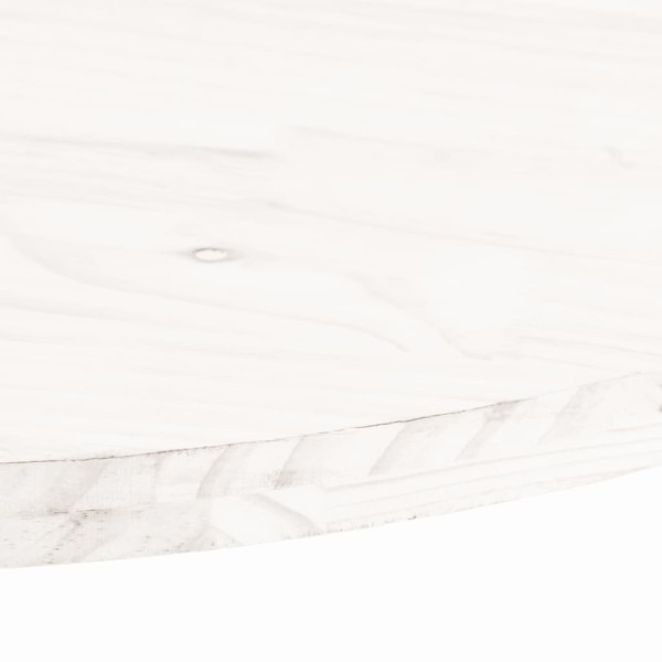 Tablero de mesa ovalado madera maciza pino blanco 100x50x2,5 cm