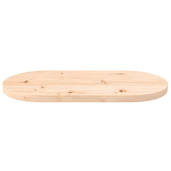 Tablero de mesa ovalado madera maciza de pino 80x40x2,5 cm