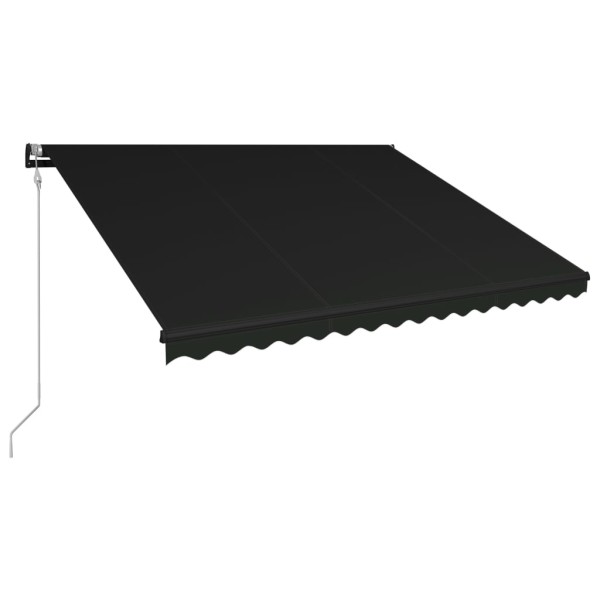 Toldo retráctil LED y sensor de viento gris antracita 450x300cm