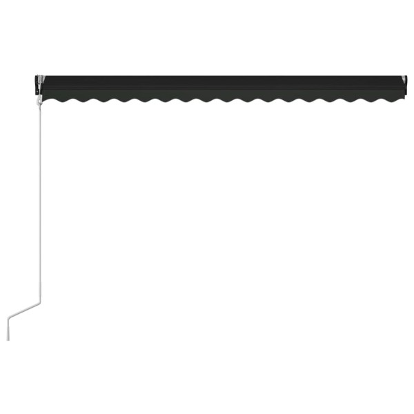 Toldo retráctil LED y sensor de viento gris antracita 450x300cm