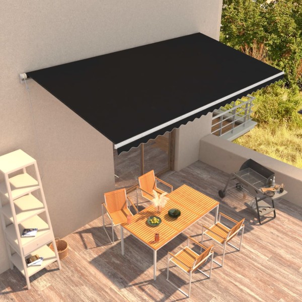 Toldo retráctil automático gris antracita 600x300 cm