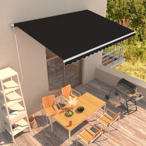 Toldo retráctil automático gris antracita 450x300 cm