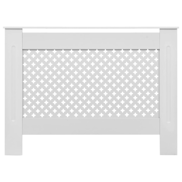 Cubiertas para radiador 2 unidades MDF blanco 112x19x81,5 cm