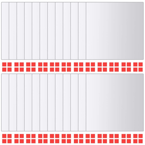 Azulejos de espejo 48 unidades cuadrados vidrio