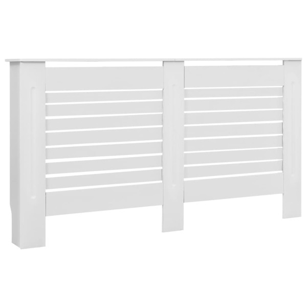 Cubiertas para radiador 2 unidades MDF blanco 152x19x81,5 cm