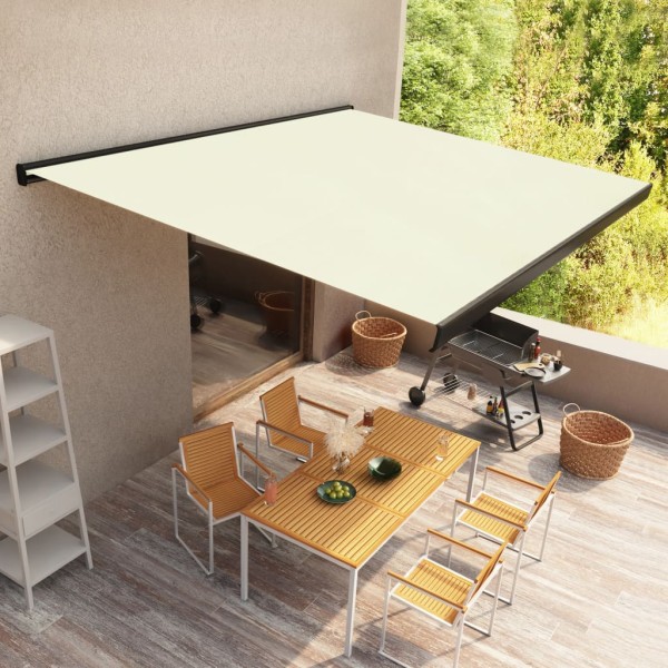 Toldo de carrete motorizado color crema 300x250 cm