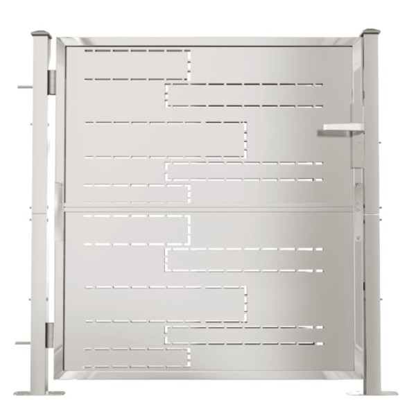 Puerta de jardín de acero inoxidable 100x100 cm