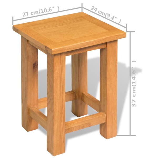 Mesas auxiliares 2 unidades madera maciza de roble 27x24x37 cm