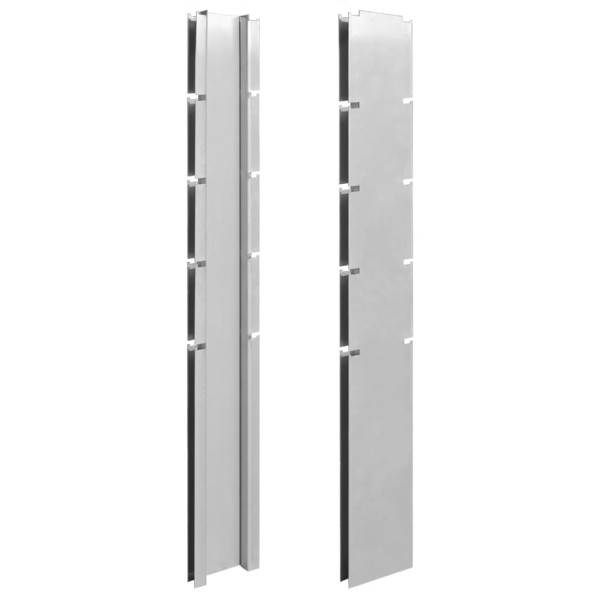 Postes de valla 20 uds acero galvanizado plateado 140 cm