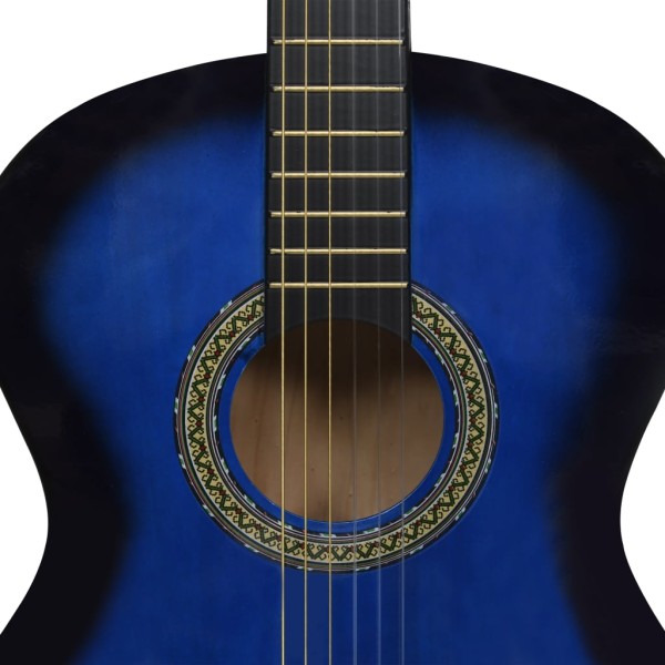 Guitarra clásica para principiantes con funda azul 4/4 39"