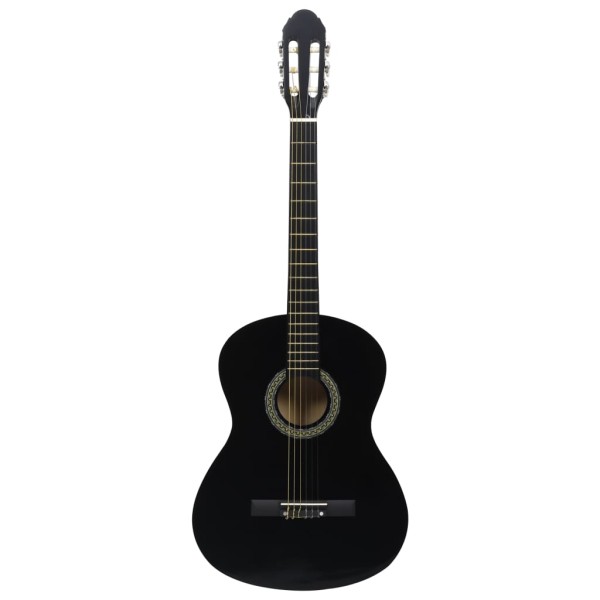 Guitarra clásica para principiantes con funda negro 4/4 39"