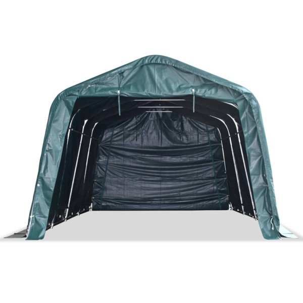 Carpa para ganado desmontable PVC verde oscuro 550g/m² 3,3x6,4m