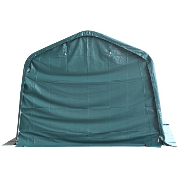 Carpa para ganado desmontable PVC verde oscuro 550g/m² 3,3x6,4m