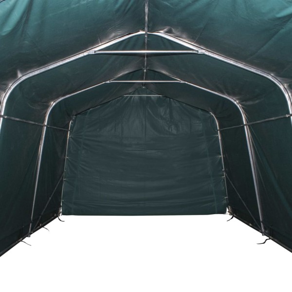 Carpa para ganado desmontable PVC verde oscuro 550g/m² 3,3x6,4m