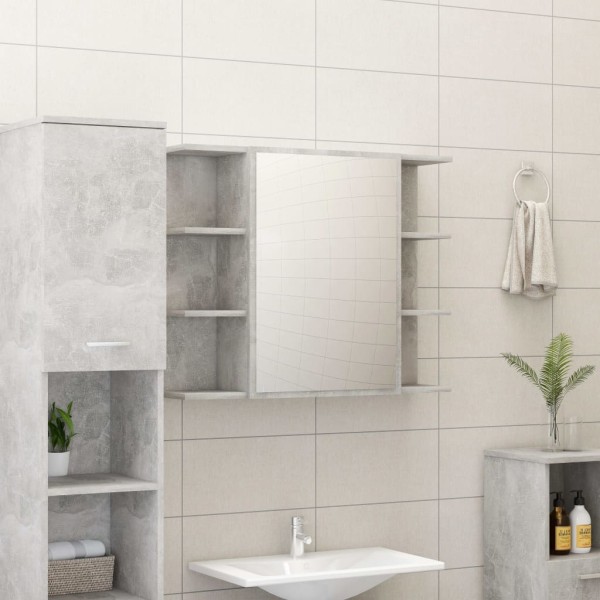 Conjunto de muebles de baño 3 piezas aglomerado gris hormigón