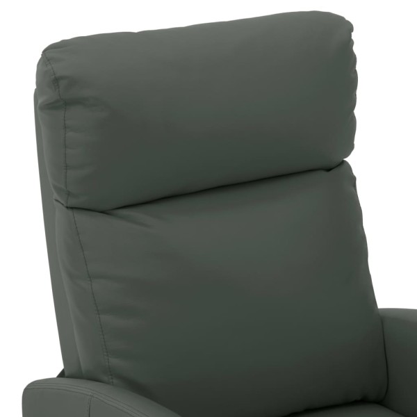 Sillón de masaje de cuero sintético gris