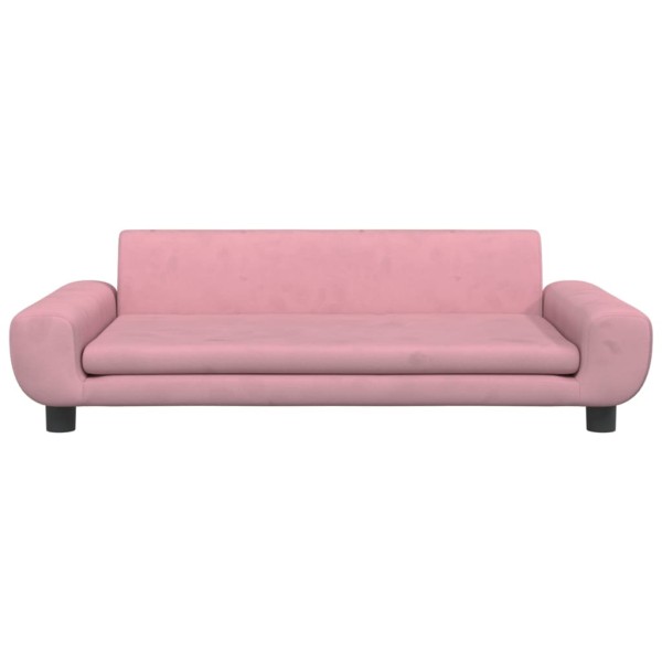 Cama para perros de terciopelo rosa 100x54x33 cm