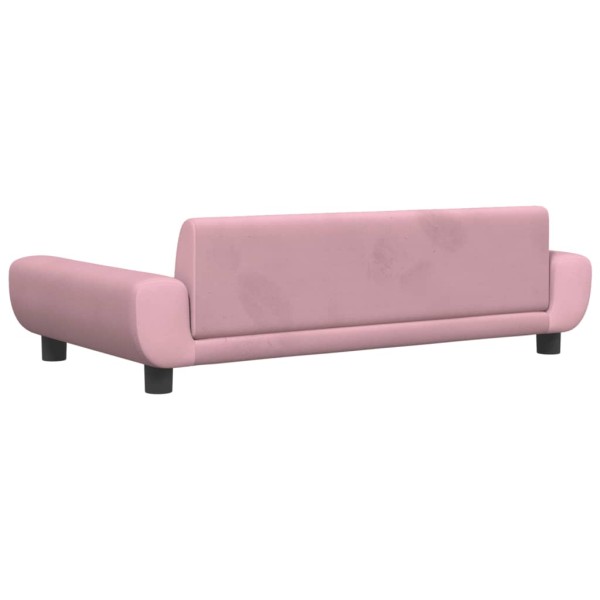 Cama para perros de terciopelo rosa 100x54x33 cm