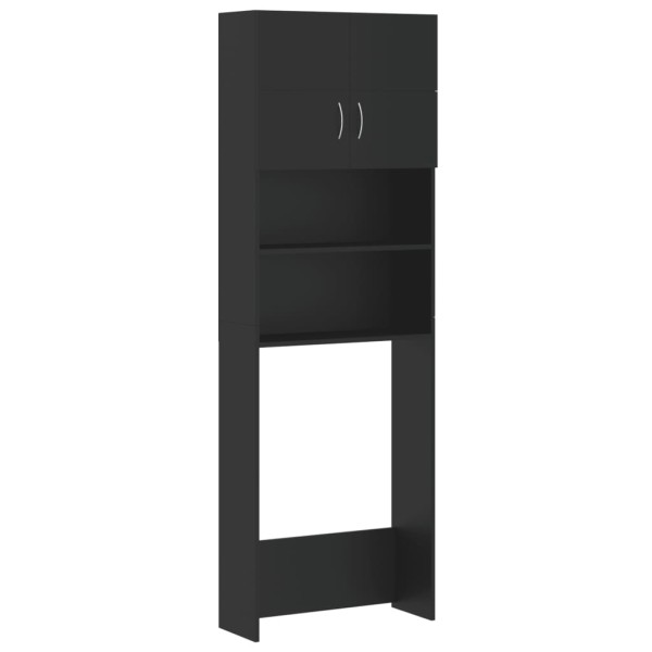 Mueble para lavadora madera de ingeniería negro