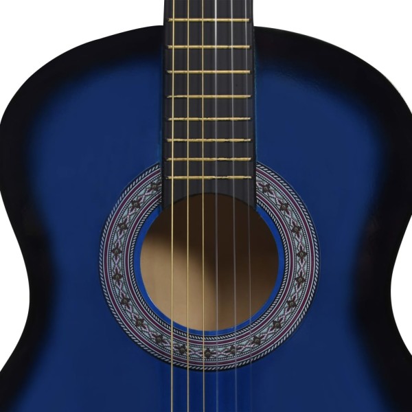 Guitarra clásica para principiantes con funda azul 3/4 36"