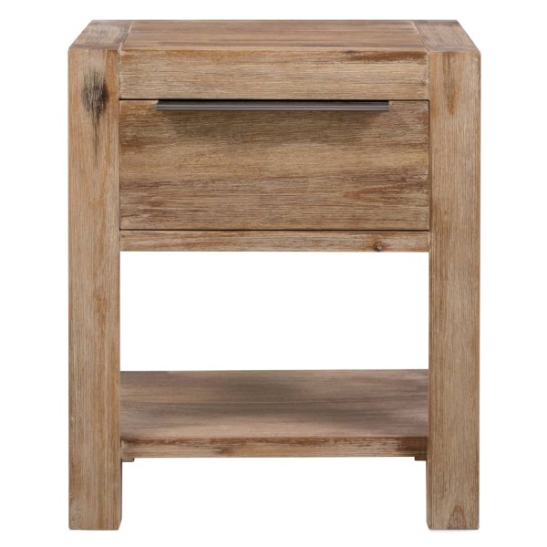 Mesitas de noche con cajones madera acacia maciza 40x30x48 cm