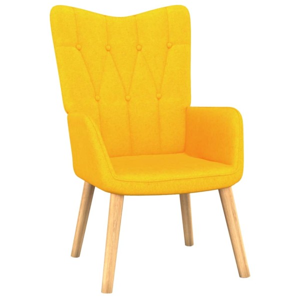 Silla de relajación taburete tela amarillo