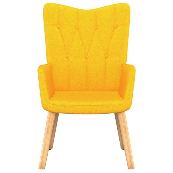 Silla de relajación taburete tela amarillo