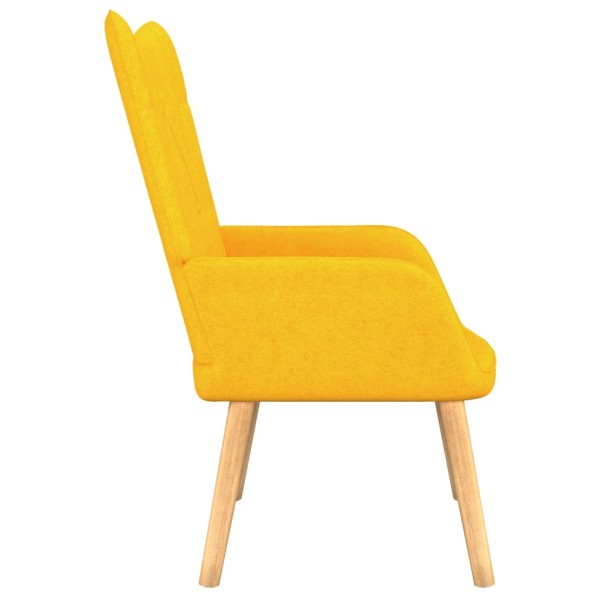 Silla de relajación taburete tela amarillo