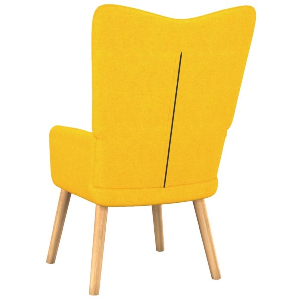 Silla de relajación taburete tela amarillo