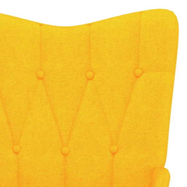 Silla de relajación taburete tela amarillo