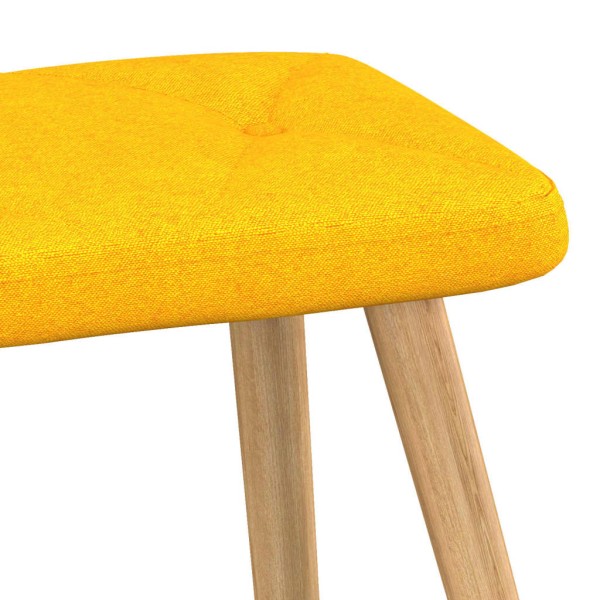 Silla de relajación taburete tela amarillo