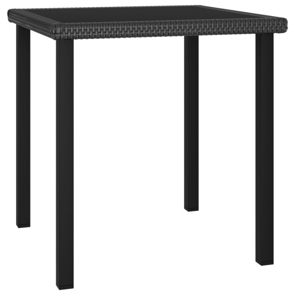 Conjunto de comedor de jardín 5 piezas ratán sintético negro