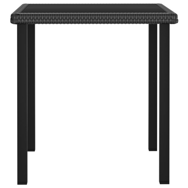 Conjunto de comedor de jardín 5 piezas ratán sintético negro