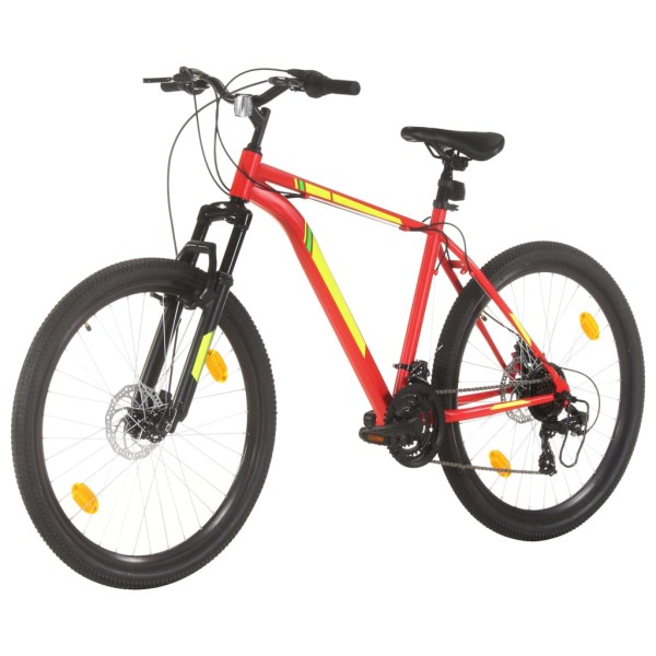 Bicicleta montaña 21 velocidades 27,5 pulgadas rueda 50 cm rojo