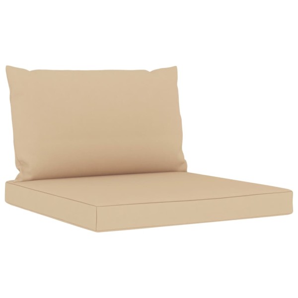 Set de muebles de jardín 10 piezas con cojines beige