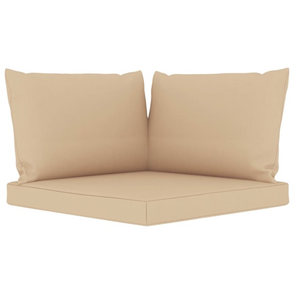 Set de muebles de jardín 10 piezas con cojines beige