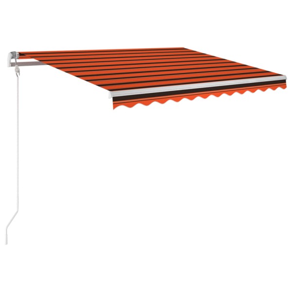 Toldo automático retráctil naranja y marrón 300x250 cm